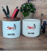 Savcı Hediye Sepeti Kupa Bardak T Kulplu, Kalemlik Hediyeleri Savcılar Günü Hediyesi (Model 6)