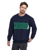Adams Erkek 3 İplik Oversize Sweatshirt (Lacivert - Yeşil)