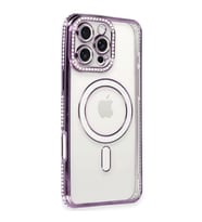 İPhone 16 Pro Max Uyumlu Joke Ultra Koruma Simli Magneticsafe Kılıf (Mor)