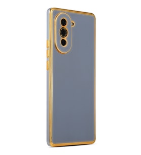 Huawei Nova 10 Pro Kılıf Zore Bark Kenarları Altın Renk Kılıf (Mavi)