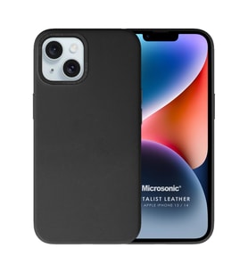 Microsonic Apple iPhone 13 Kılıf Metalist Leather Turuncu (Siyah)