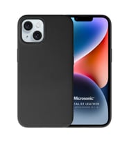 Microsonic Apple iPhone 13 Kılıf Metalist Leather Turuncu (Siyah)
