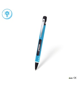 Bood Design LED Işıklı Metal Tükenmez Kalem (Turkuaz)