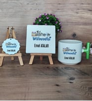 Matematik Mühendisi Hediye Seti Kupa Bardak T Kulplu, Dekoratif Taş, Anahtarlık Mühendisler Günü Hediyesi (Model 8)