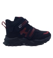 Trendyshose 04277 Kürklü Kaymaz Erkek Çocuk Spor Bot (Siyah-Kırmızı)