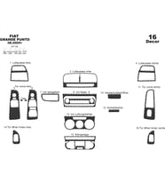 Meriç® Fiat Grande Punto Ön Torpido Kaplam Maun 16 Parça 2005-2009 (Karbon)