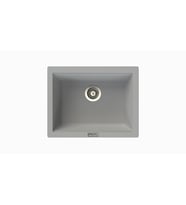 POLEX Cristalüx Granit Eviye P-09 Tezgah Altı Ve Tezgah Üstü Kare Mutfak Evyesi 55,5x43,5cm (Gri)