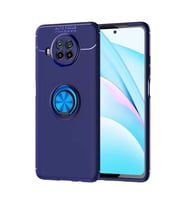 Xiaomi Redmi Note 9 Pro 5G Kılıf Yüzüklü Magnetli Ravel Case (Mavi)