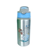 Pipetli, Figürlü 500 ml Metal Matara HK2907 (Mavi)
