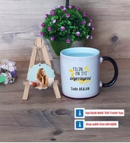 En İyi Diyetisyen Kupa Bardak Beyaz ve Fotoğraflı Ahşap Anahtarlık Hediye (Model 9)