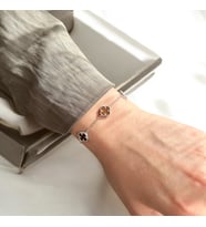 VAN CLEEF YONCA ŞANS BİLEKLİK  925 Ayar Gümüş Bileklik (Kahverengi)