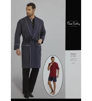 Pierre Cardin 5560 5li Penye Robdöşambr Çeyiz Damatlık Pijama (Bordo)