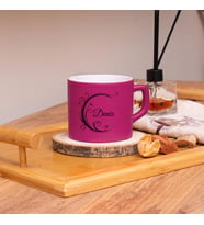 Kişiye Özel Tasarımlı Renkli Nescafe/Çay Fincanları 220 ML & Model No SC-1986 (Fuşya)