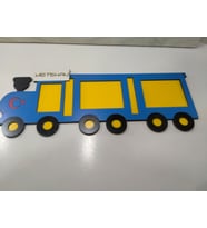 Çerçeve Çocuk Odası için Tasarım 3 fotoğraflık kişiye özel İsim ve renk (Mavi)