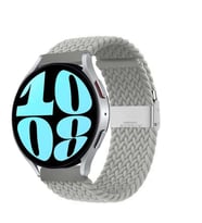 Sneezy Samsung Galaxy Watch 6 – Classic 40-43-44-47mm  20mm Metal Klips Solo Fiberlink Örgü Kordon (Gri)