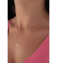 14 Ayar Altın Güneş Kolye (Rose)