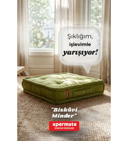 XPERMATE Bisküvi Minder Petek Önü Palet Üstü Minderi Fransız Minder Bank ve Bahçe Minderi 55x55x14 cm (Yeşil)