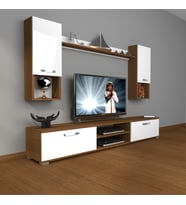 Decoraktiv Eko 5da Slm Dvd Tv Ünitesi Tv Sehpası (Beyaz - Kahverengi)