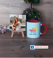 Müzik Öğretmeni Fotoğraflı Dekoratif Taş, Kupa Bardak Beyaz Hediye Öğretmenler Günü Hediyesi (Model 2)