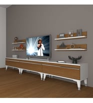 Decoraktiv Eko 270R Mdf Silver Tv Ünitesi Tv Sehpası (Beyaz - Ceviz)
