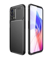 Oppo A55 4G Kılıf Karbon Silikon Case (Siyah)