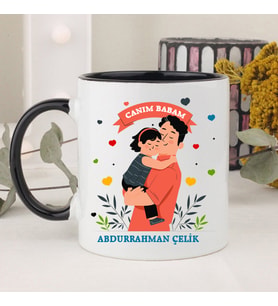Canım Babam Babalar Günü Hediyesi Kupa Bardak (Siyah)