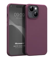 Microsonic Matte Silicone Apple iPhone 15 Kılıf Mavi (Mor)