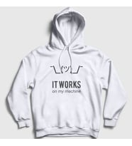 Presmono Unisex Beyaz It Works Developer Yazılımcı Kapüşonlu Sweatshirt 335239tt (Beyaz)