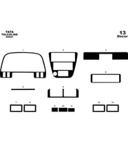 Meriç® Tata Telcoline 4X4 Ön Torpido Kaplama Maun 13 Parça 2004-2009 (Piano Black)