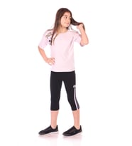 Toontoy Kız Çocuk Smile Keep Baskılı Kaprili Takım (Açık Lila)