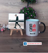 Abiye Hediye Fotoğraflı Dekoratif Taş, Kupa Bardak Beyaz Hediye (Model 9)