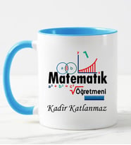 Matematik Öğretmeni  Kupa Bardağı (Mavi)