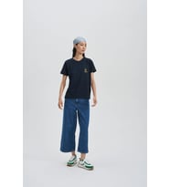 Smart Devil Kadın Nakış T-Shirt (Lacivert)