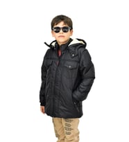 Erkek Çocuk Kapüşonlu Mont BS-1042 (Siyah)