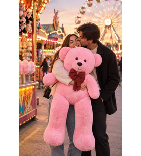 Pandamkee 140 Cm Sevgiliye Özel Hediyelik Ayı (Pembe)