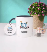 Tarih Öğretmeni Kupa Bardak ve Anahtarlık (Siyah)