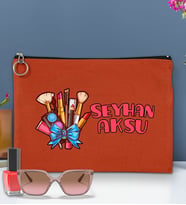 BK Gift Kişiye Özel İsimli-3 Astarlı Portföy Çanta 30x21cm(12 Renk Seçeneği), Baskılı El Çantası, Organizer Çanta (Kiremit)