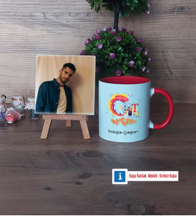 Grafiker Fotoğraflı Dekoratif Taş, Kupa Bardak Beyaz Hediye (Model 2)