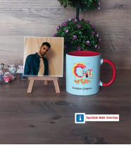 Grafiker Fotoğraflı Dekoratif Taş, Kupa Bardak Beyaz Hediye (Model 2)