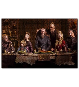 Cakapuzzle Vikingler Tüm Karakterler Yemek Masasında  Puzzle Yapboz MDF (Ahşap) (500 Parça)