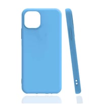 Uyumlu Model Apple iPhone 13 Pro Max Kılıf Biye Yumuşak Silikon Case (Açık Mavi)