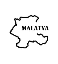 Malatya Harita Araba Sticker siyah 17x14 CM (Siyah)