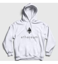 Presmono Unisex Beyaz Ethereum Bitcoin Kapüşonlu Sweatshirt 263703tt (Beyaz)