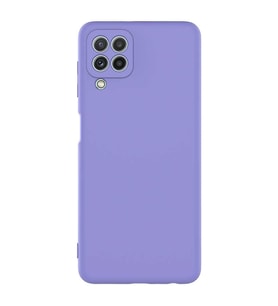 Samsung Galaxy M22 Kılıf Özel Orijinal Lansman Serisi, İçi Kadife, Pürüzsüz Yumuşak ve Mat TPU Silikon (Lila)