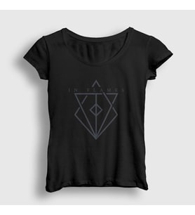 Presmono Kadın Beyaz Fire In Flames T-Shirt 83838tt (Siyah)