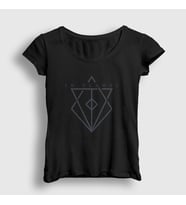 Presmono Kadın Beyaz Fire In Flames T-Shirt 83838tt (Siyah)