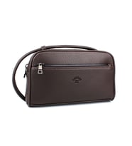 Erkek El Çantası Portföy Çanta İki Bölmeli El Çantası Clutch Çanta (Kahverengi)