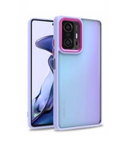 Xiaomi Mi 11T Pro 5G Kılıf Kamera Korumalı Mat Renkli Silikon (Lila)