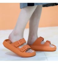 Ceox 095.01 Yumuşak Tabanlı Unisex Plaj Havuz Bahçe Yazlık Günlük Terlik (Turuncu)