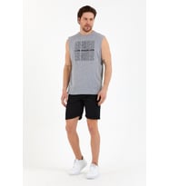 Erkek Bisiklet Yaka Regular Fit New York Baskılı Tişort SPR22TS123 (Grimelanj)